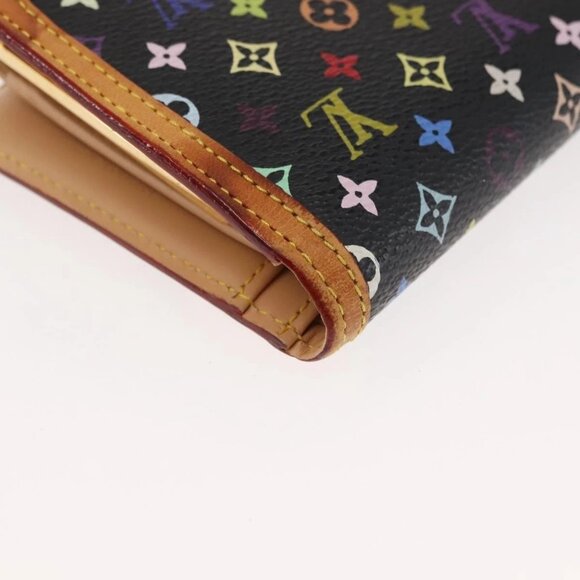 LOUIS VUITTON Multicolor Portefeuille Viennois Wallet Black M92988 Auth 146412 - Picture 3 of 16
